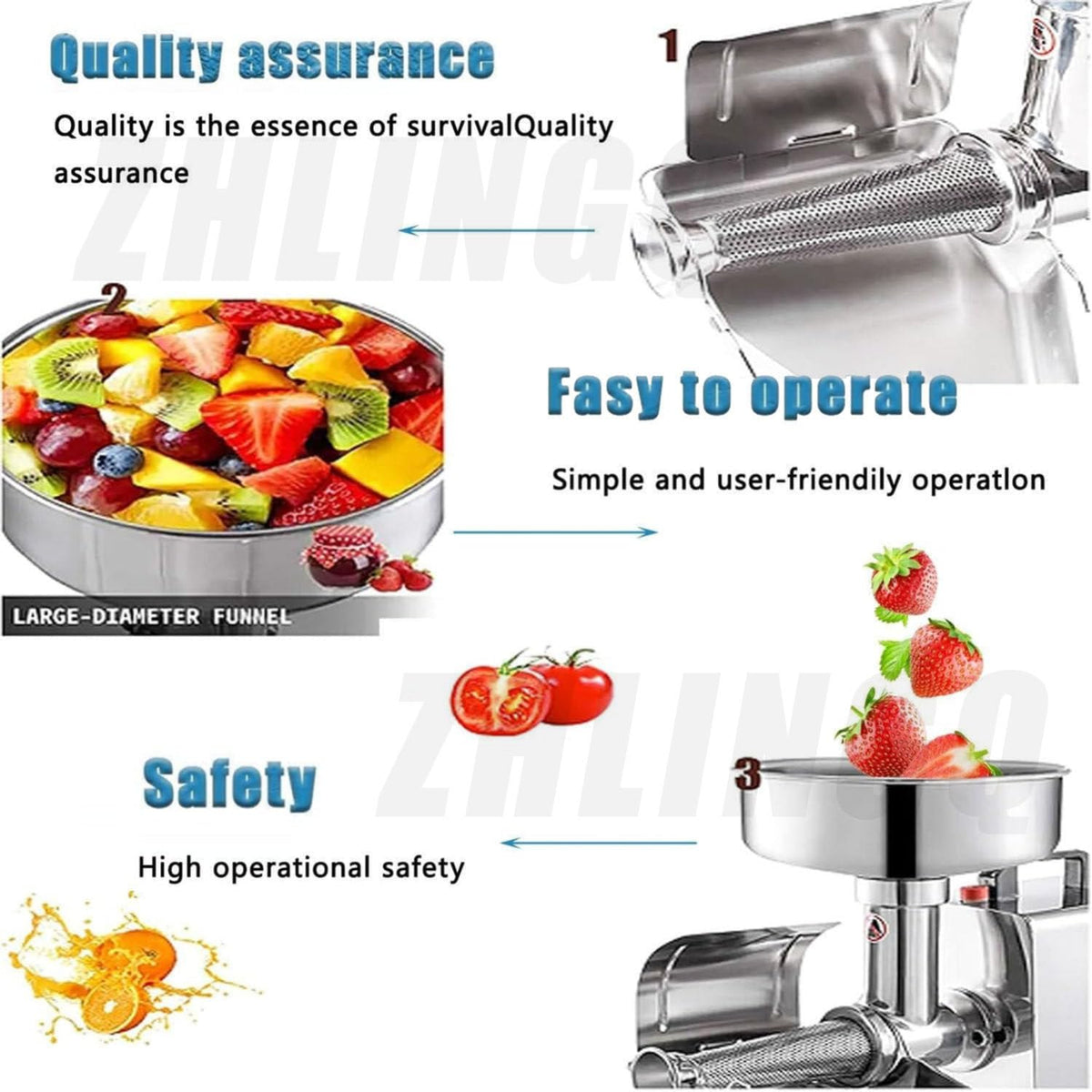 450W Stainless Steel Electric Food Mill T58592
