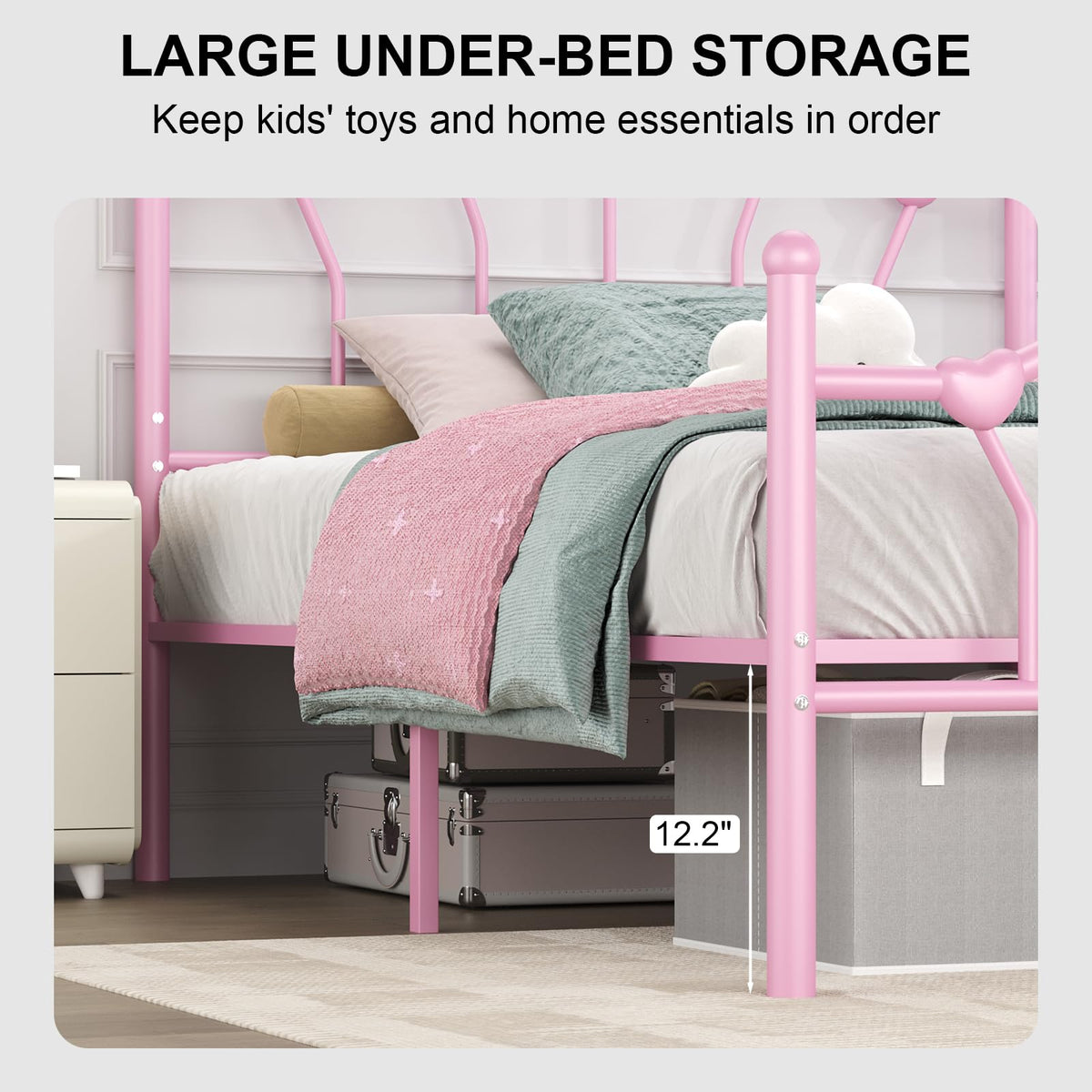 Twin Metal Platform Bed S79294
