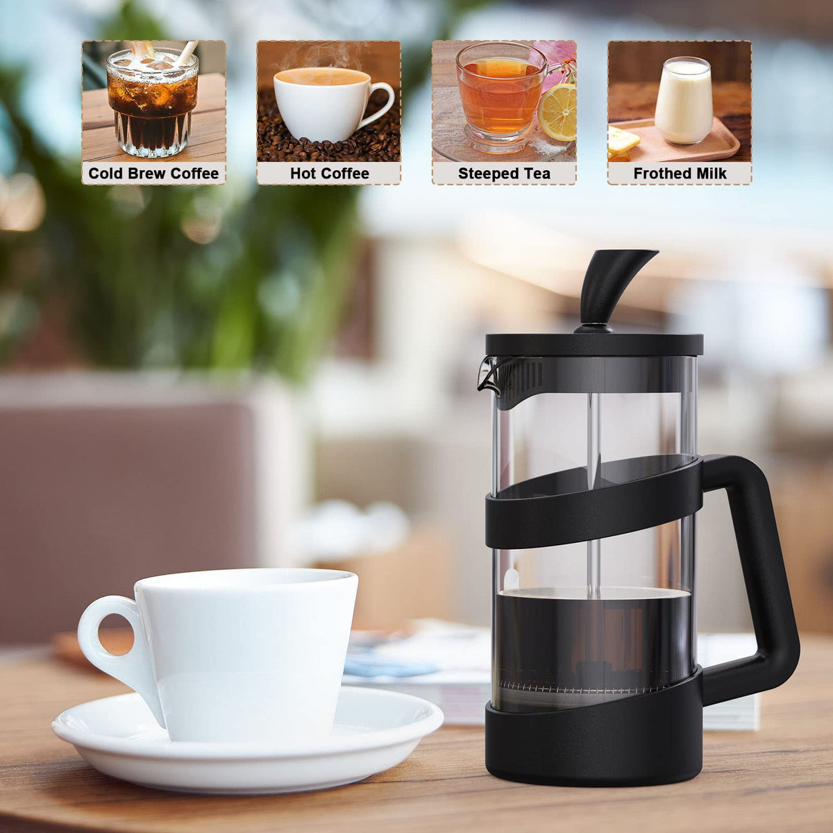 34 oz Glass French Press Coffee Maker F88445