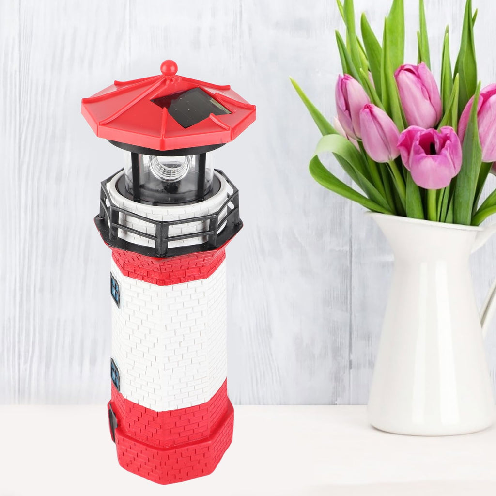 Solar Powered Rotating Lighthouse Decoration D8524