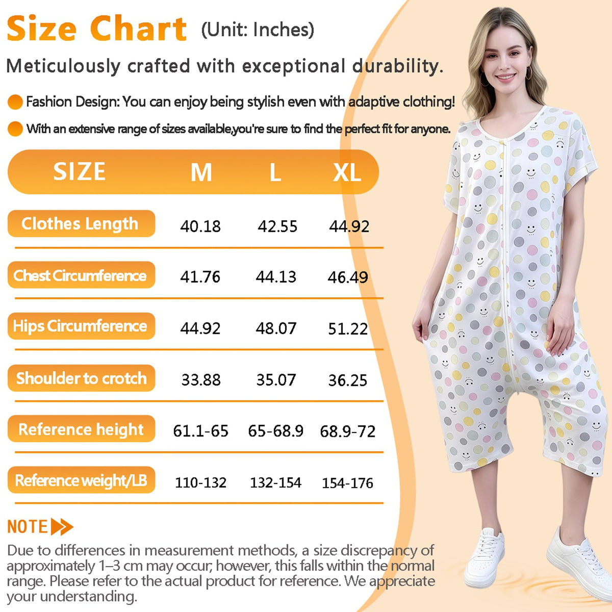 Reversible Incontinence Jumpsuit with Zipper A675944