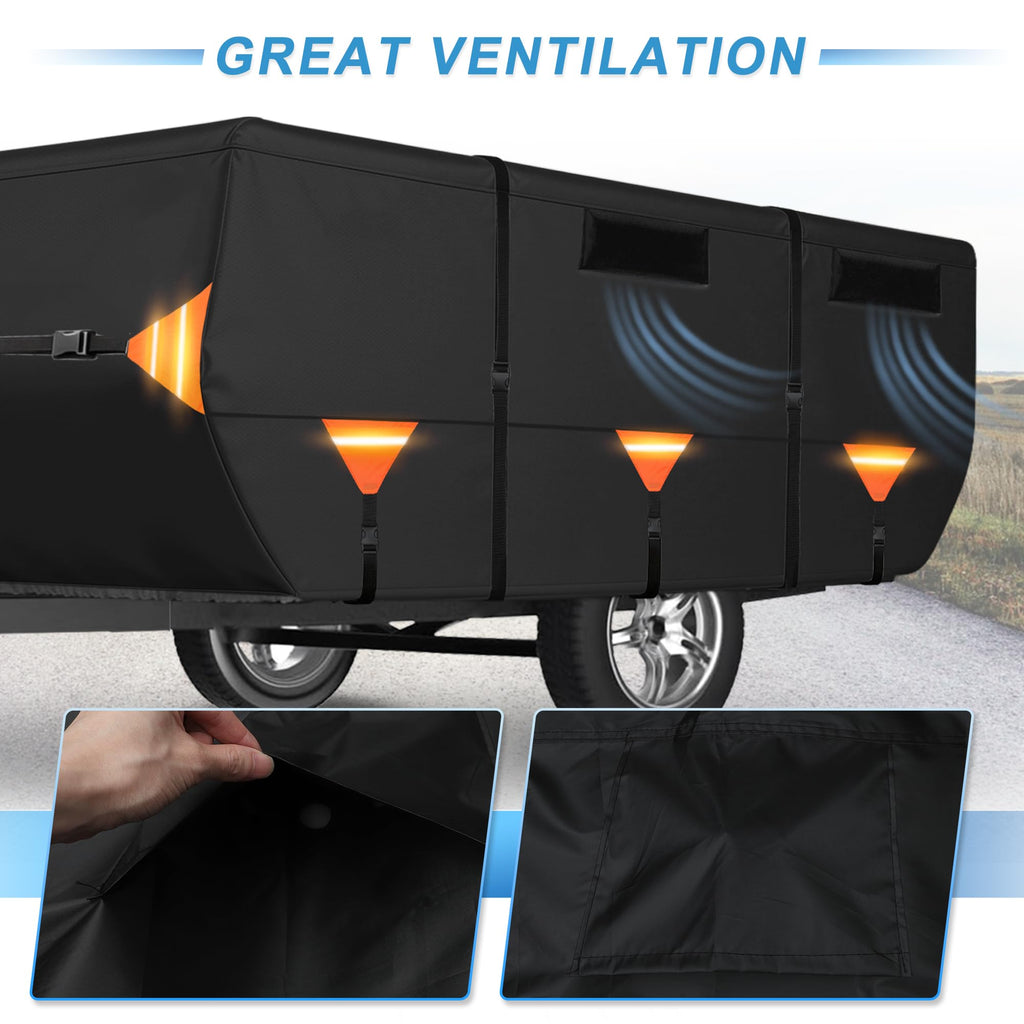 14ft-16ft Heavy Duty Oxford Waterproof Pop-Up Camper Cover V375195