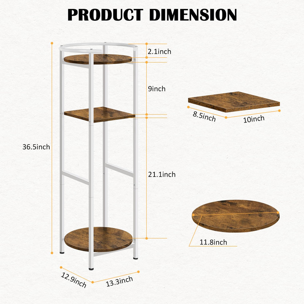 3 Tier Freestanding Water Dispenser Stand with Ceramic Crocks, White X75234