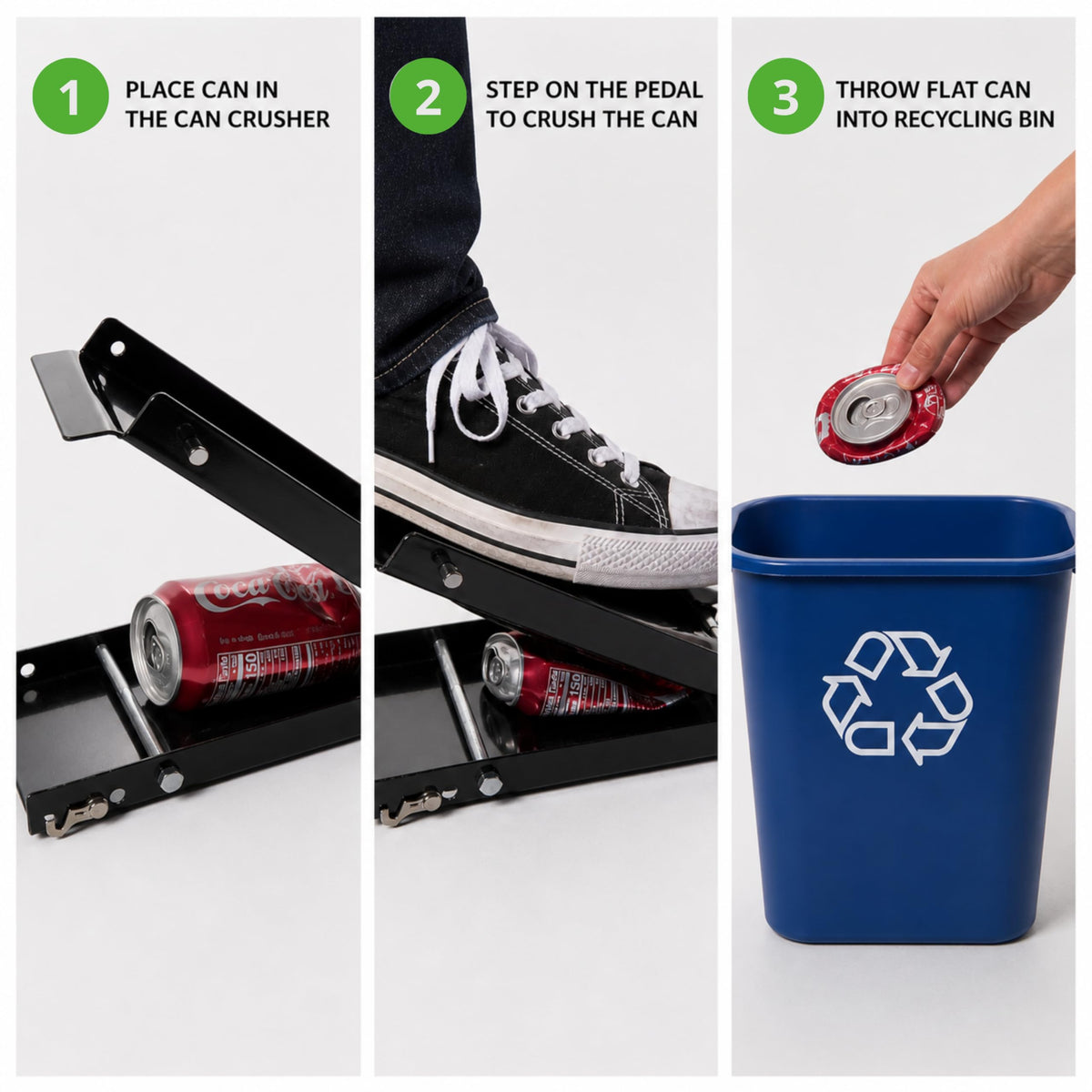 Heavy Duty Aluminum Foldable Can Crusher with Non-Slip Base Y417813