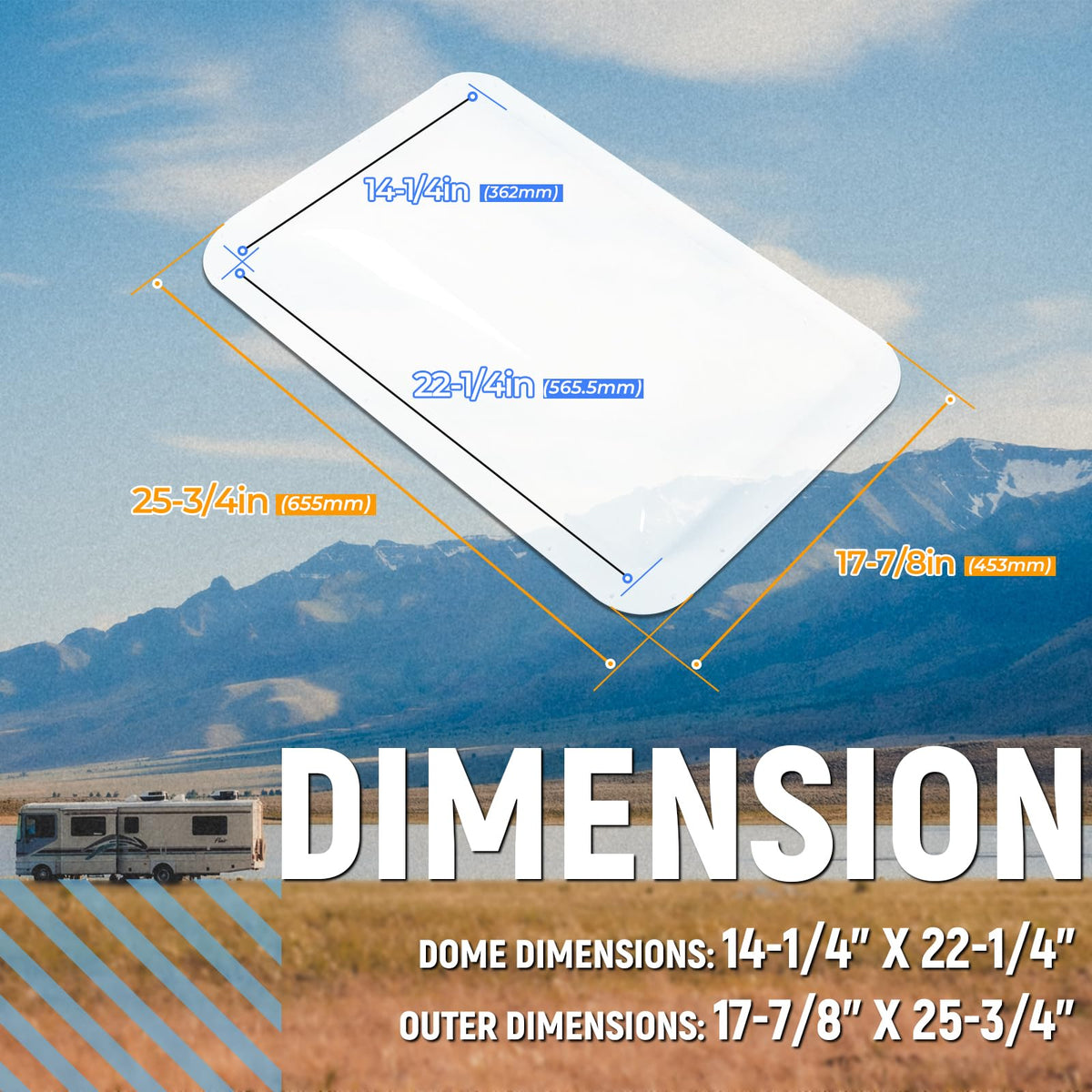 18" x 26" RV Skylight Cover P352