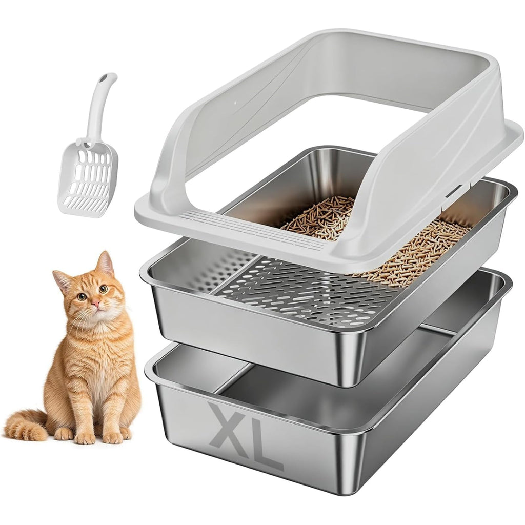 Stainless Steel Sifting Litter Box H7939