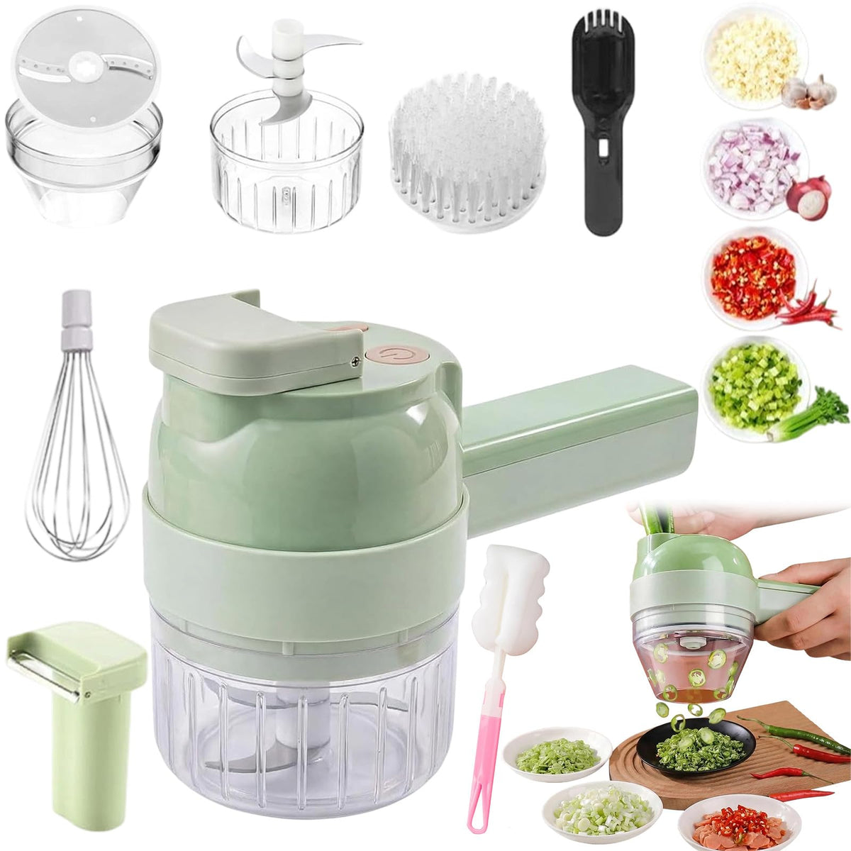 4 in 1 Handheld Electric Vegetable Cutter U454796