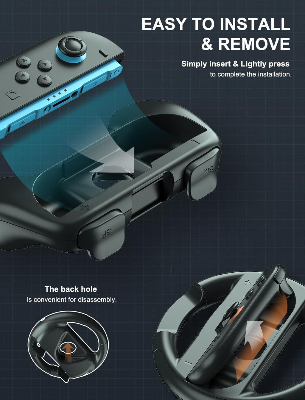 Joy-Con Grips & Steering Wheels Bundle J43301