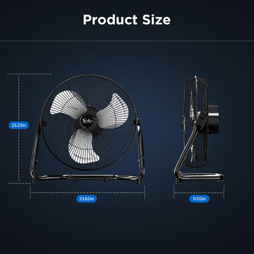 20" 3-Speed High Velocity Industrial Floor Fan, 2 Pack U6486