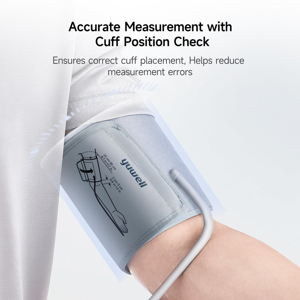 Upper Arm Blood Pressure Monitor with Adjustable Arm Cuff and Backlit Display I820061