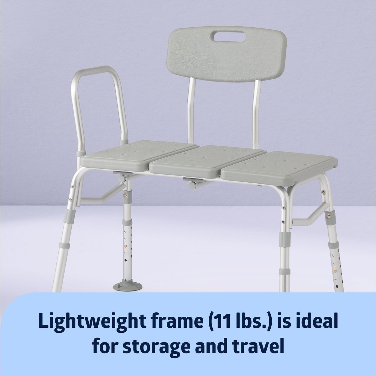 Adjustable Transfer Bench with Slip-resistant Feet W55086