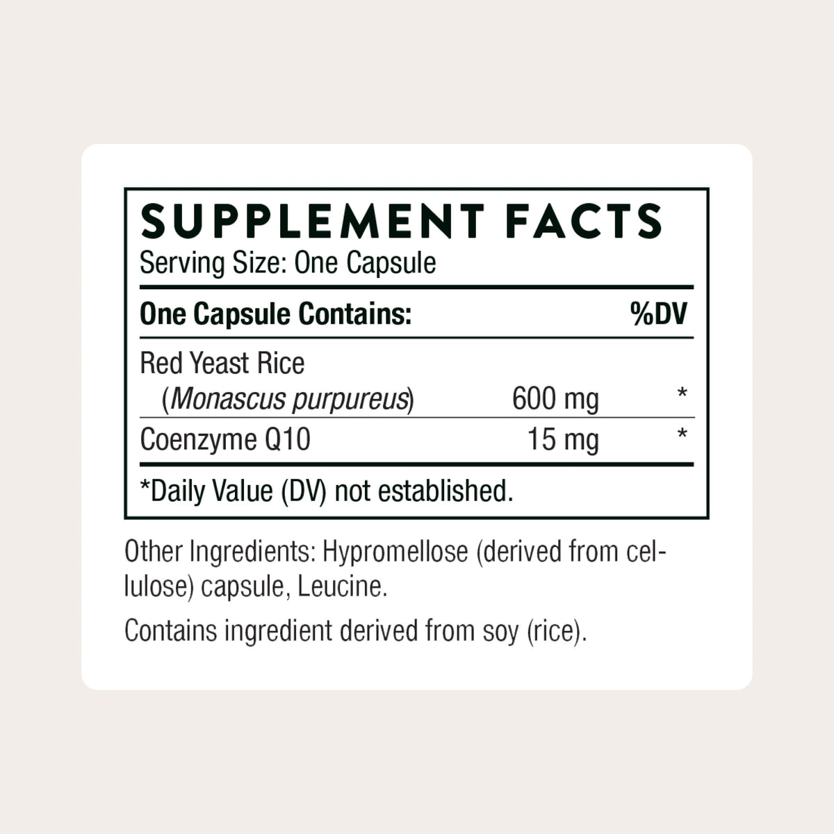Red Yeast Rice + CoQ10 120 Capsules E538