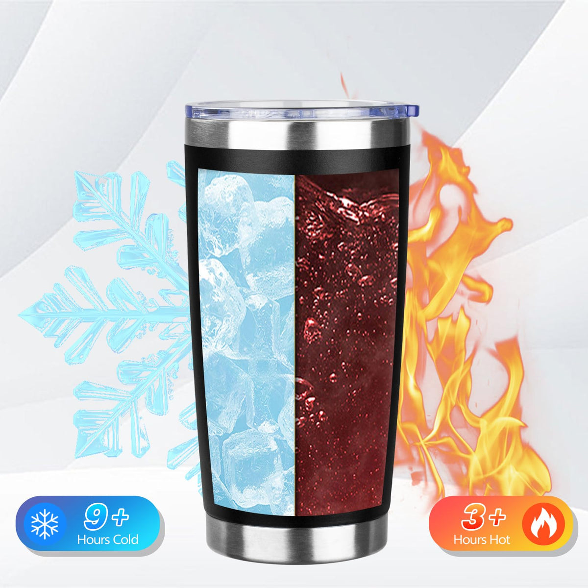 20oz Insulated Tumbler with Lid Straw D428854