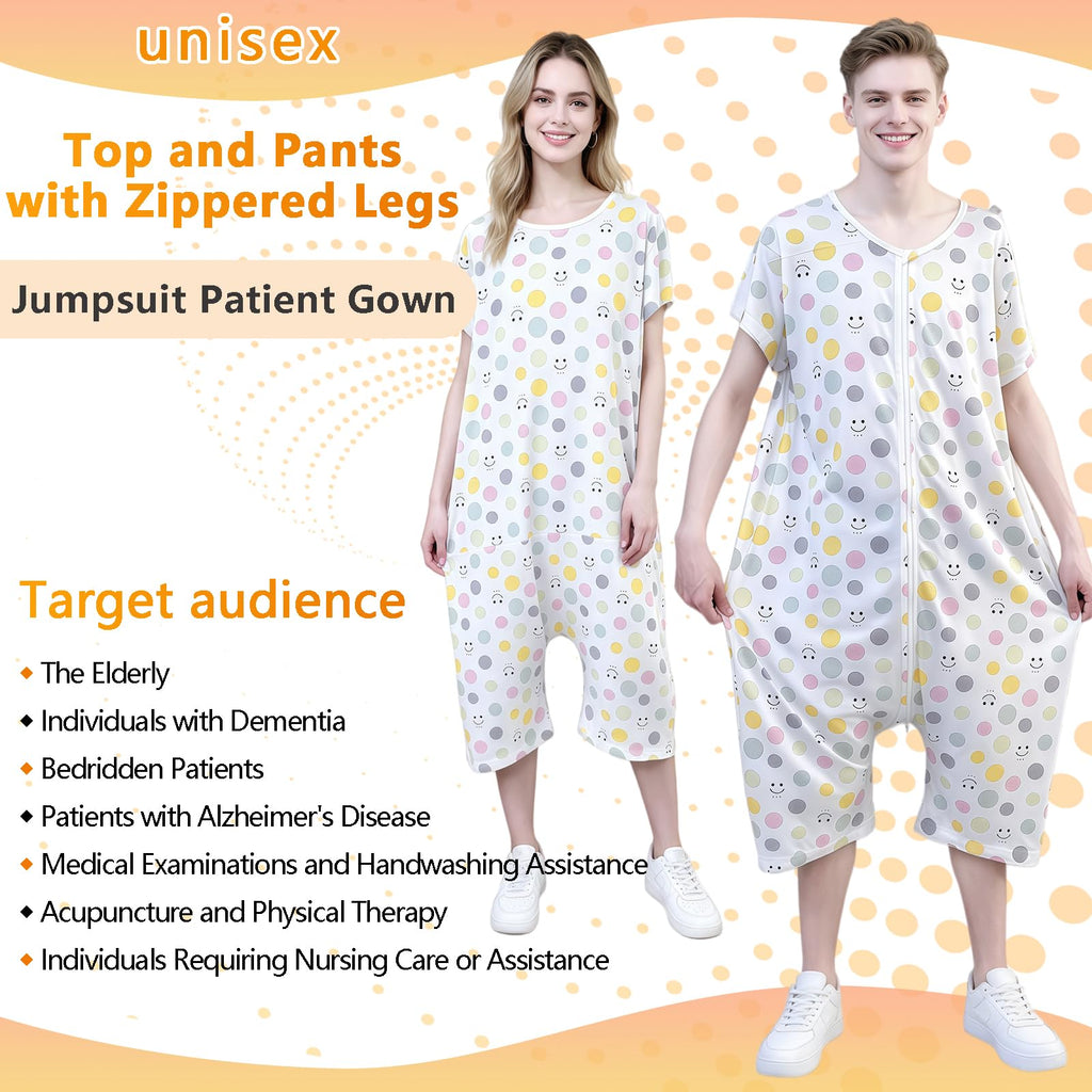 Reversible Incontinence Jumpsuit with Zipper A675944