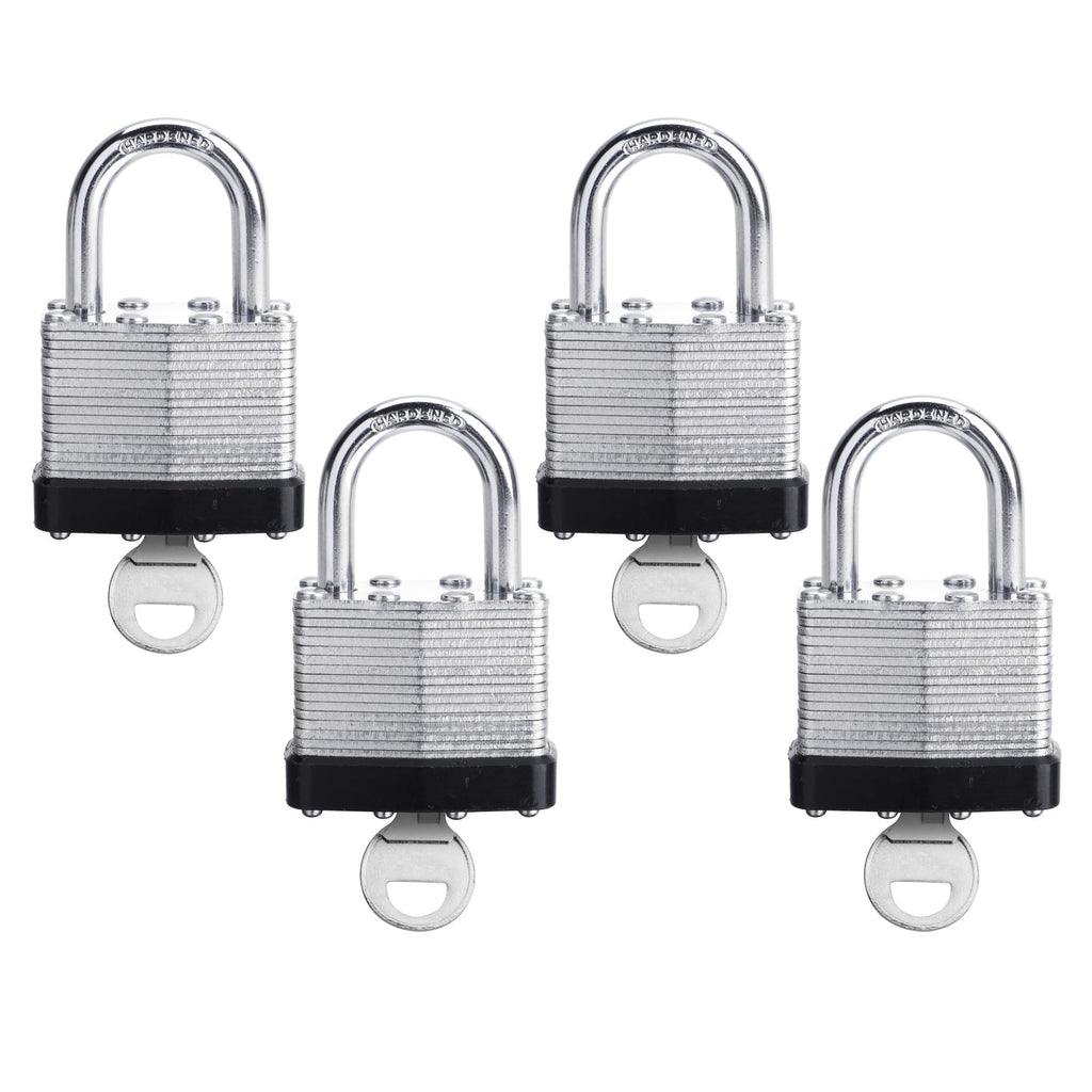 4 Pack Keyed Alike Pad Locks M55254
