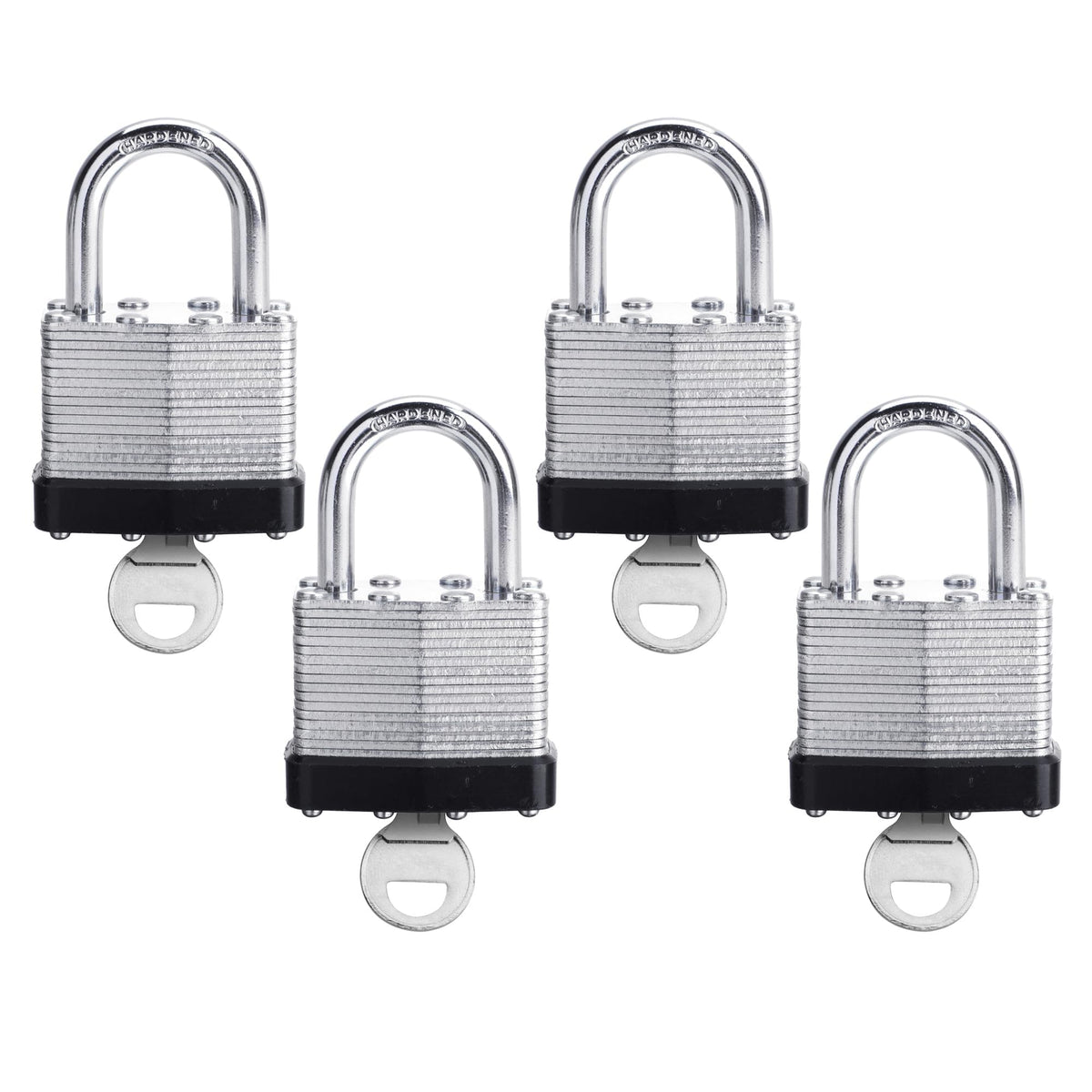 4 Pack Keyed Alike Pad Locks M55254