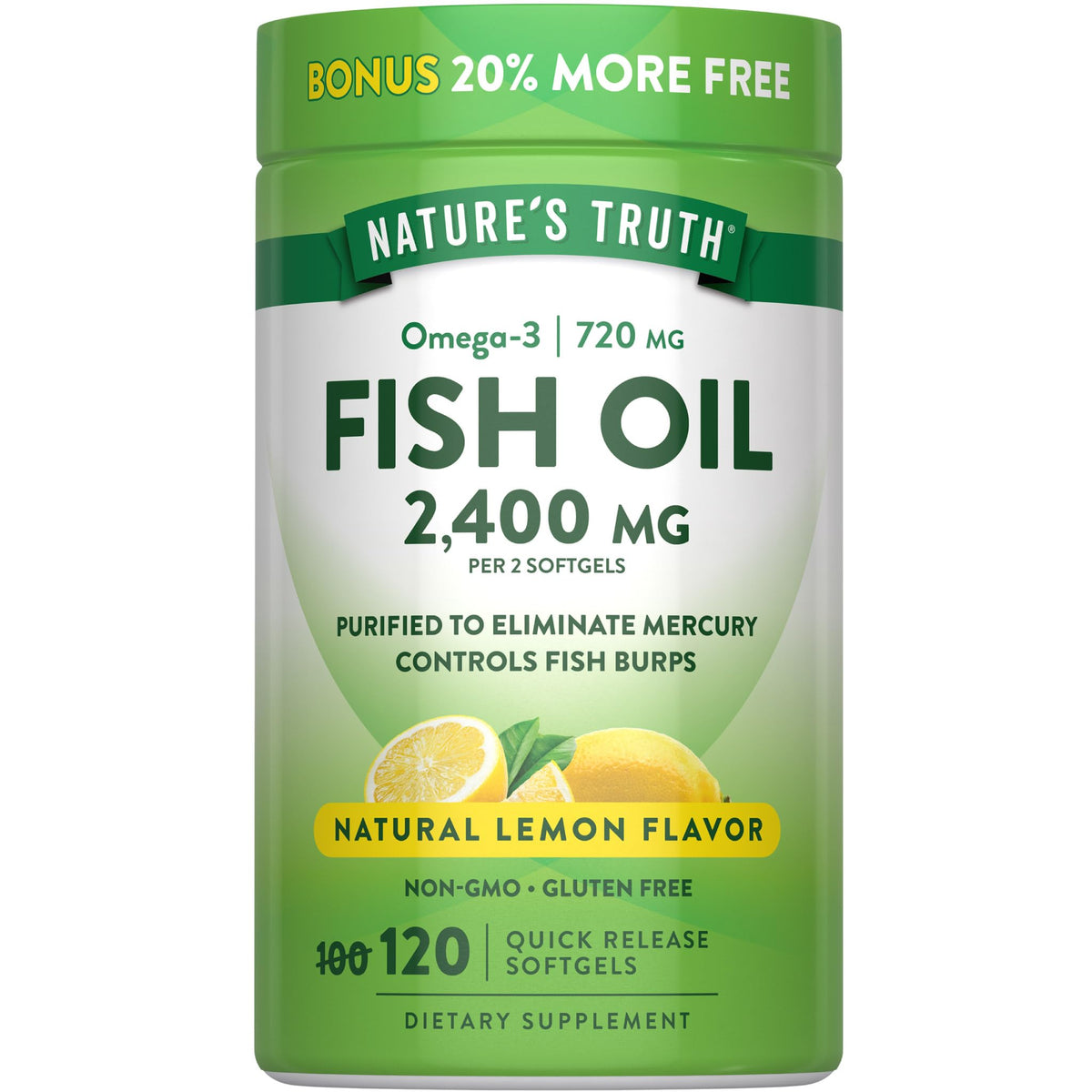 Fish Oil 2400mg 120 Softgels H387