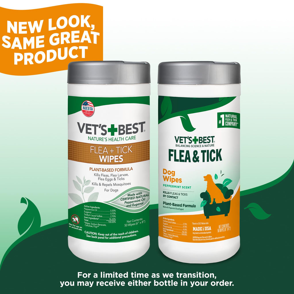 Plant-Based Flea & Tick Wipes 50 Count Y18936