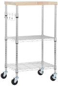 3-Tier Kitchen Storage Rack with Caster Wheels F634568