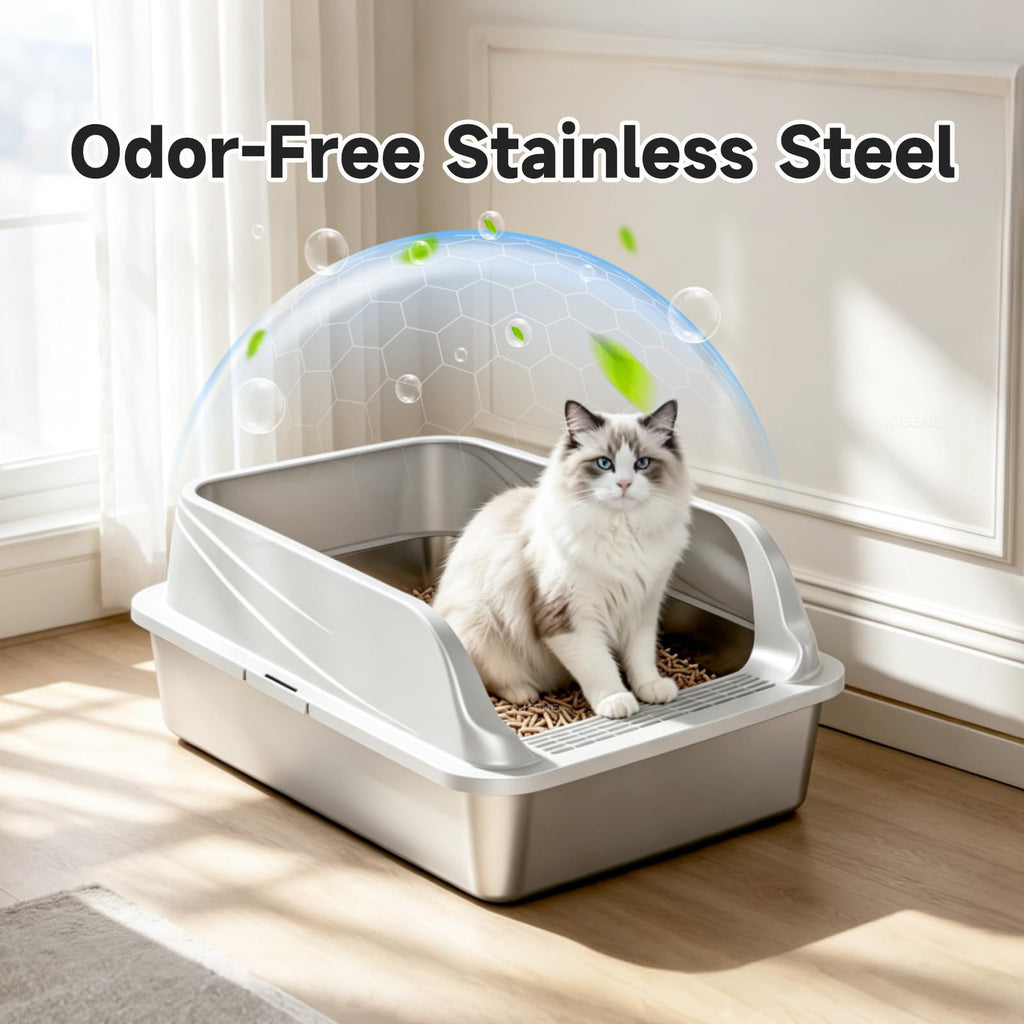 Stainless Steel Sifting Litter Box H7939