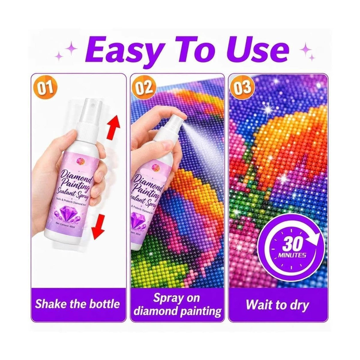 Diamond Painting Sealant Spray 4 Pack N80256