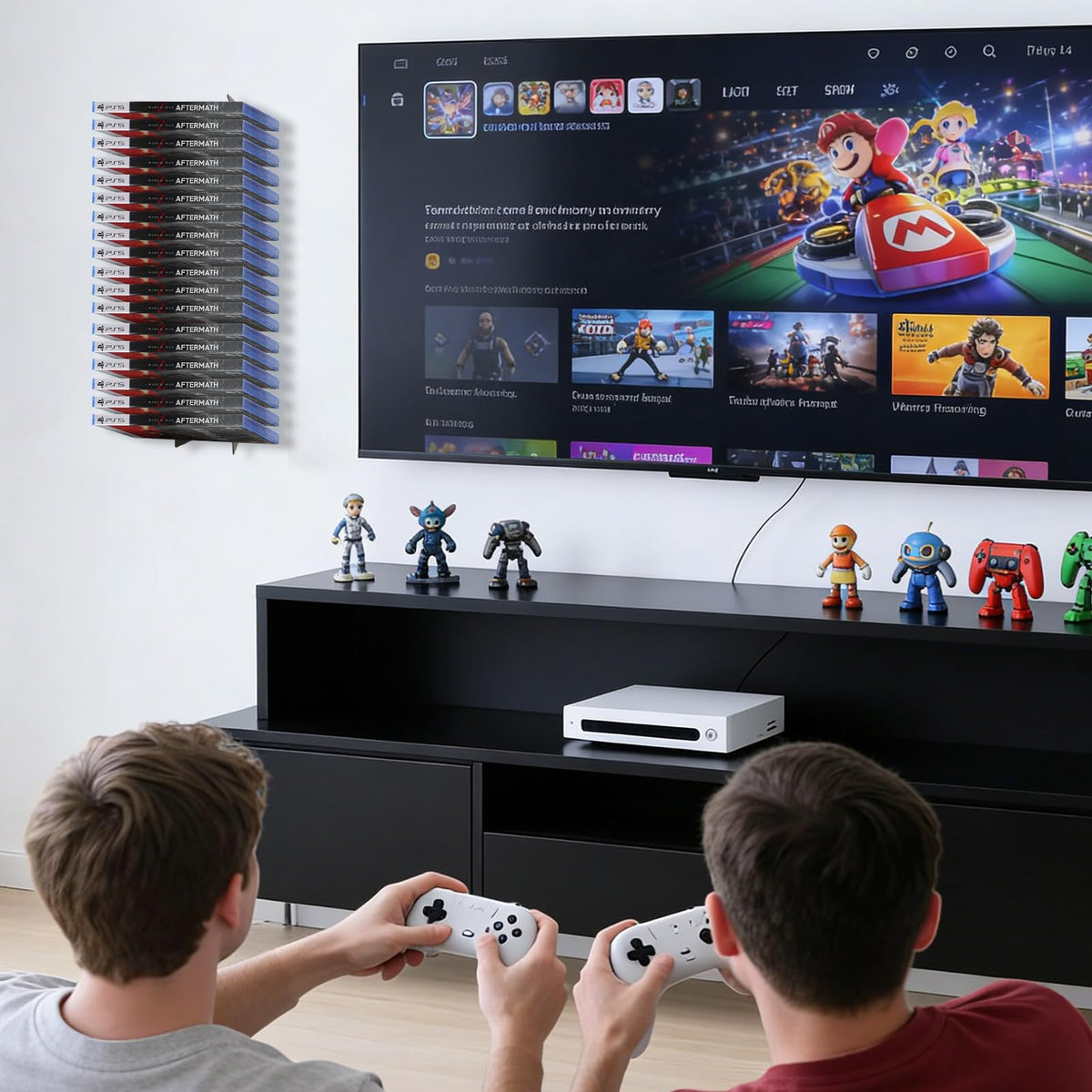 4-Pack Wall Mount Metal DVD Rack Holds 72 Games V332249