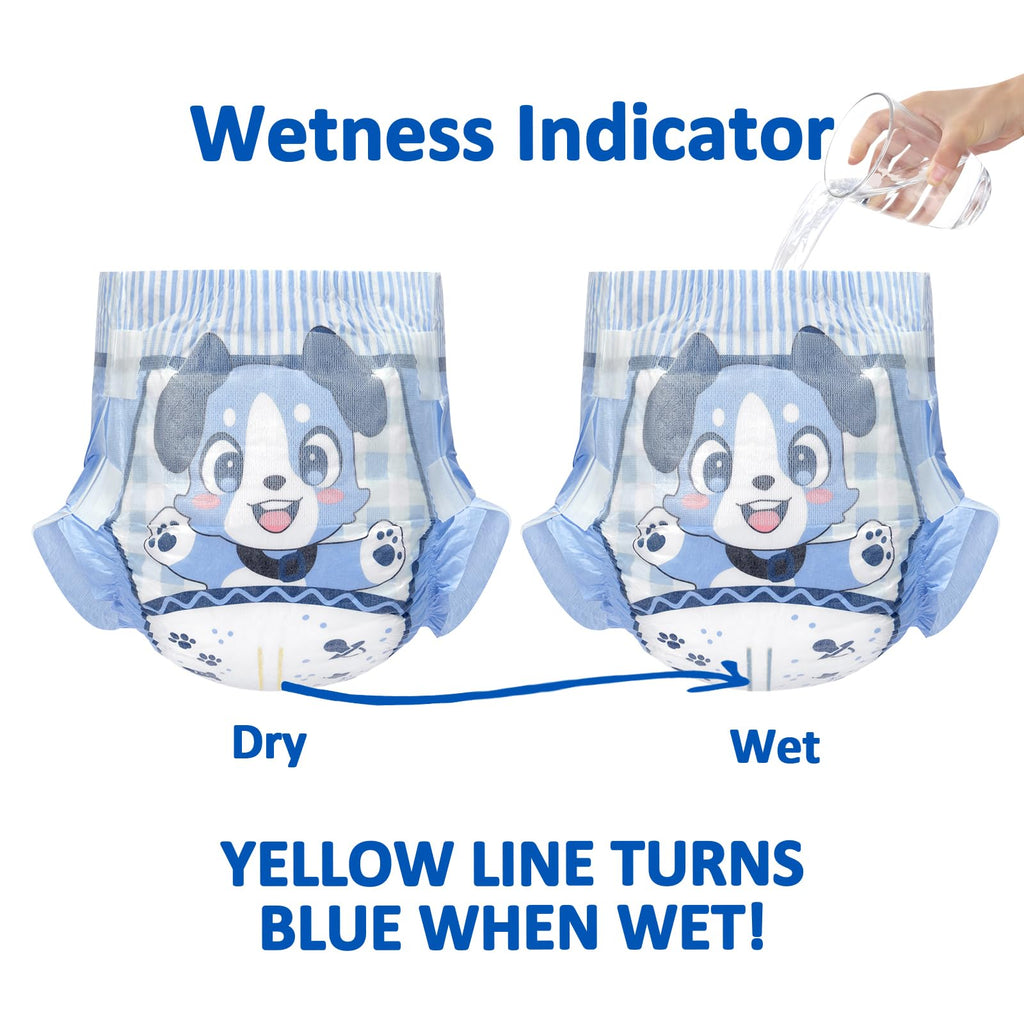 Adjustable Hook-and-Loop Fastener Closure Adult Printed Cloth Back Diaper 10 Pieces Medium 28"-38" R224