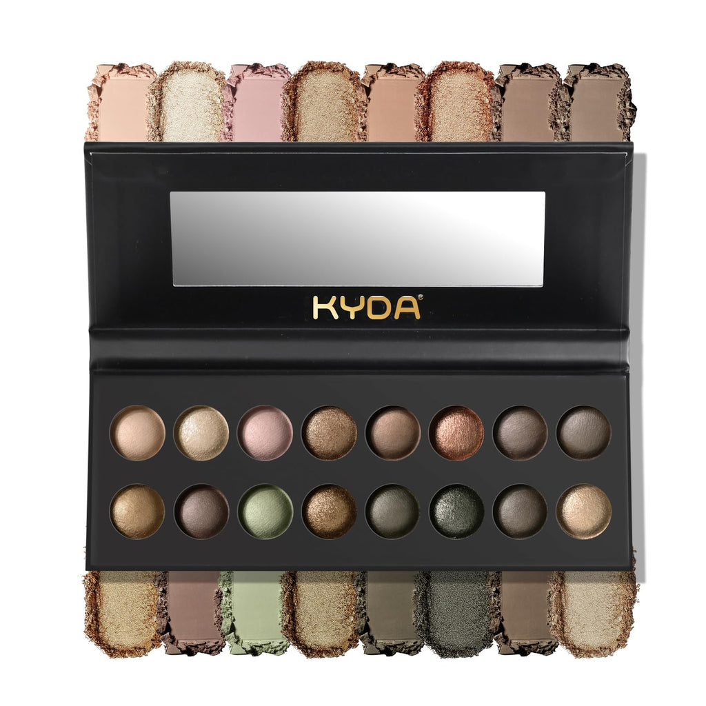16 Colors Baked Eyeshadow Palette Matte Shimmer Finish F13769