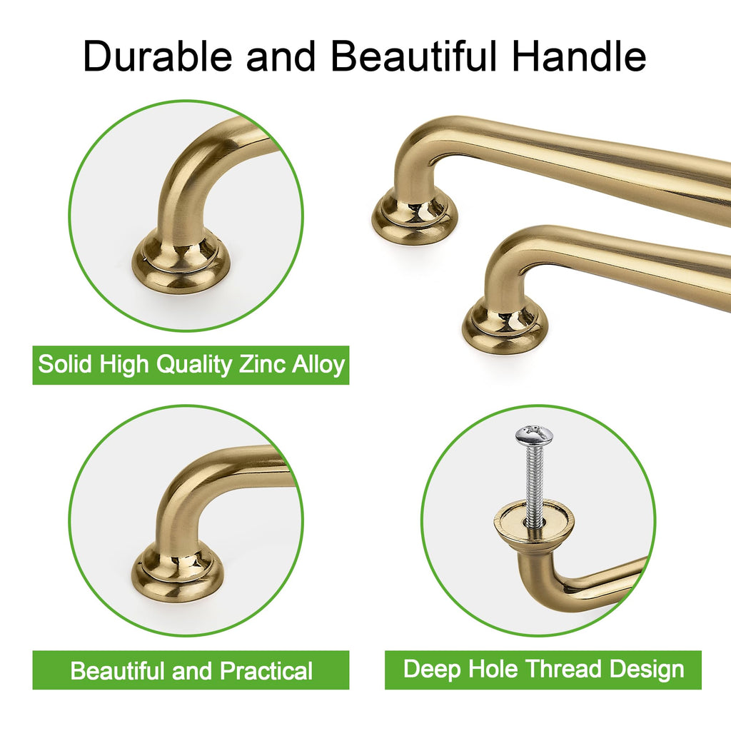 10 Pack 5" 128mm Champagne Bronze Cabinet Handles D553