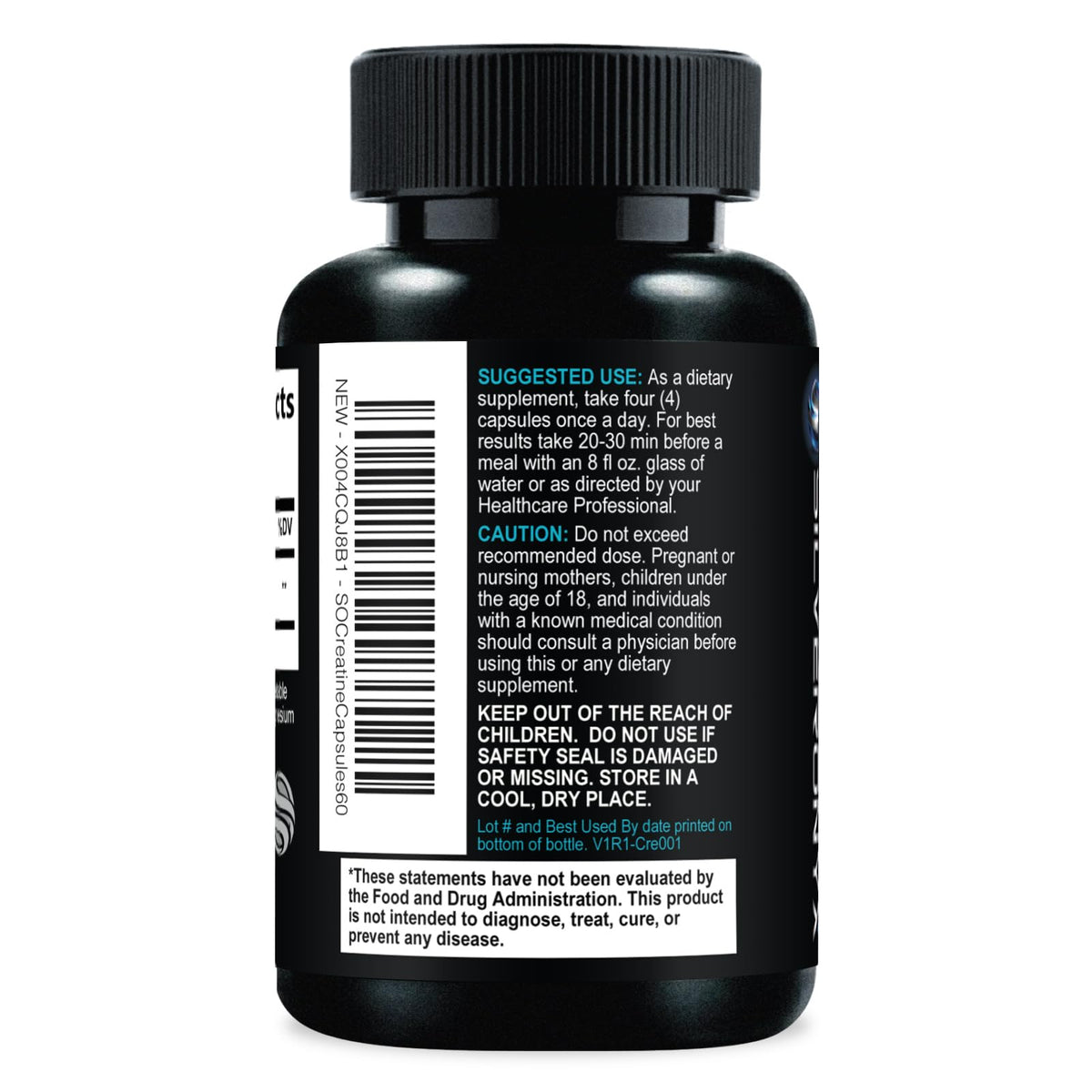 Micronized Creatine Monohydrate 3000mg 60 Capsules I289897