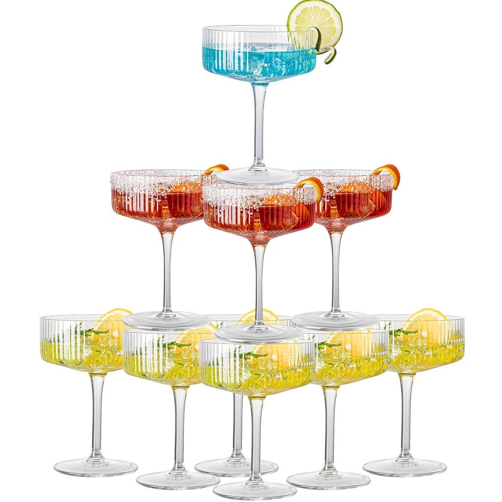12 Pcs 10oz Acrylic Stem Cocktail Glassware Set J64084