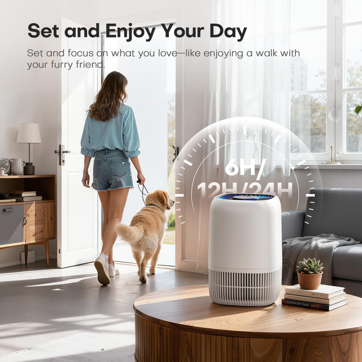 White High Efficiency Filter Air Purifier C95582