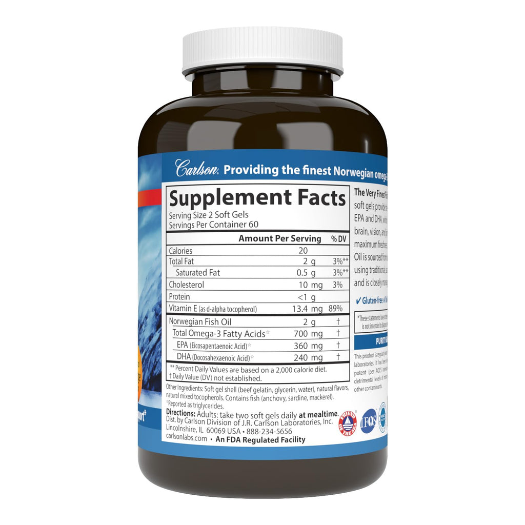 Fish Oil 700 mg Omega-3s Orange 120 Softgels K5928