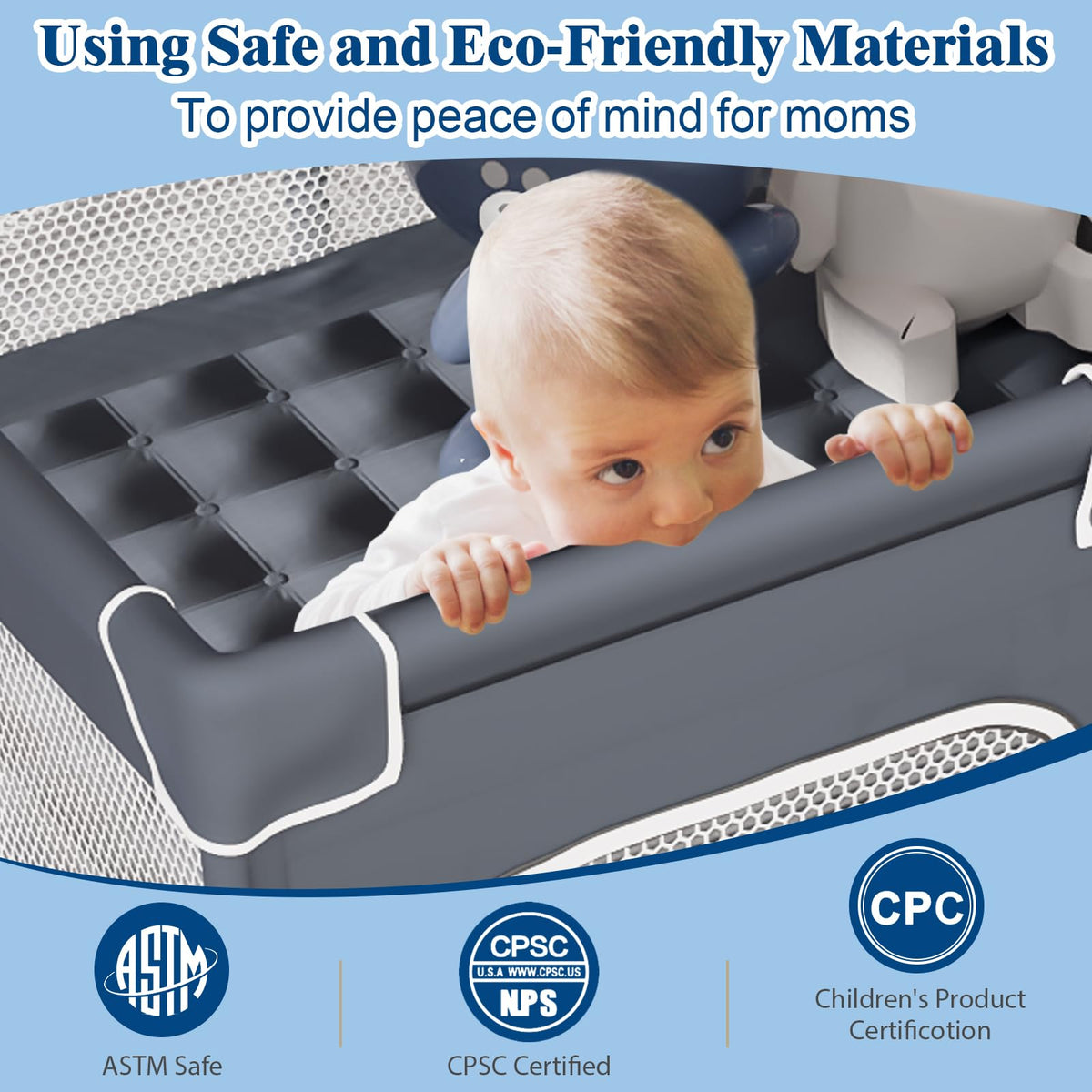 Small Playpen for Babies and Toddlers, 36"x36" Mesh S77370