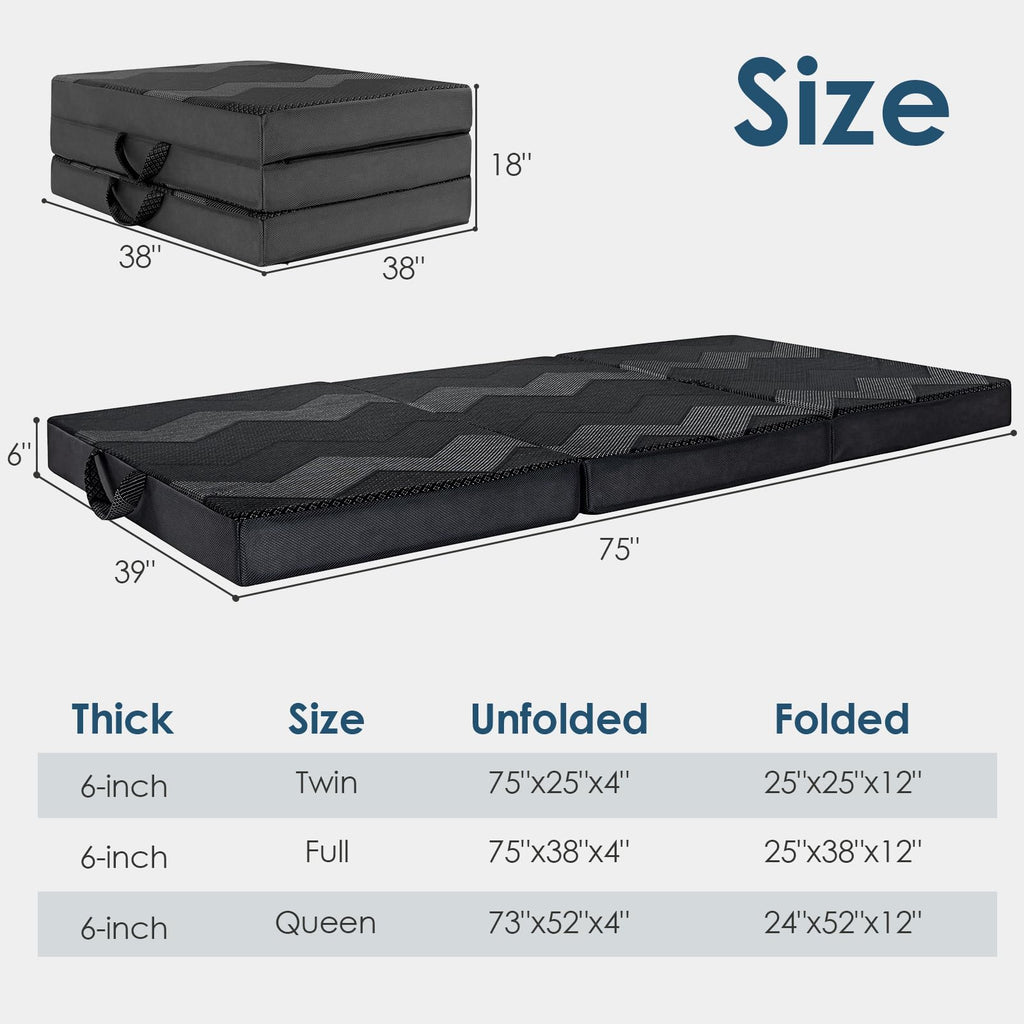 Foldable Memory Foam 6 inch Queen Mattress E3249