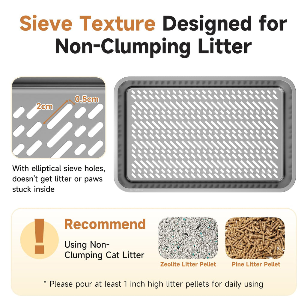 Stainless Steel Sifting Litter Box H7939