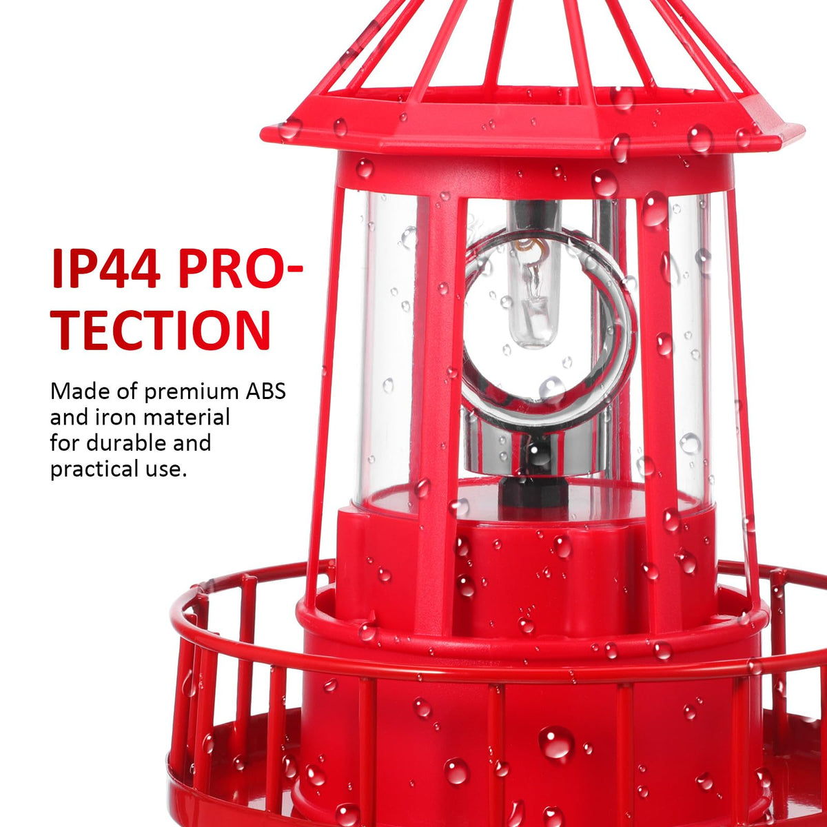 Solar Rotating Lighthouse Garden Light F72255