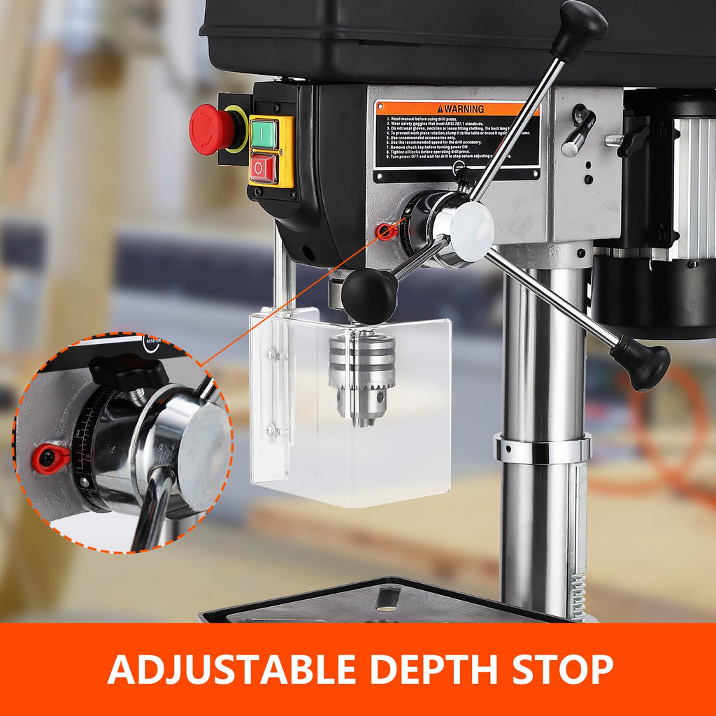 15 in Benchtop Drill Press with 7.5 Amp Variable Speed Tilting Worktable T48345