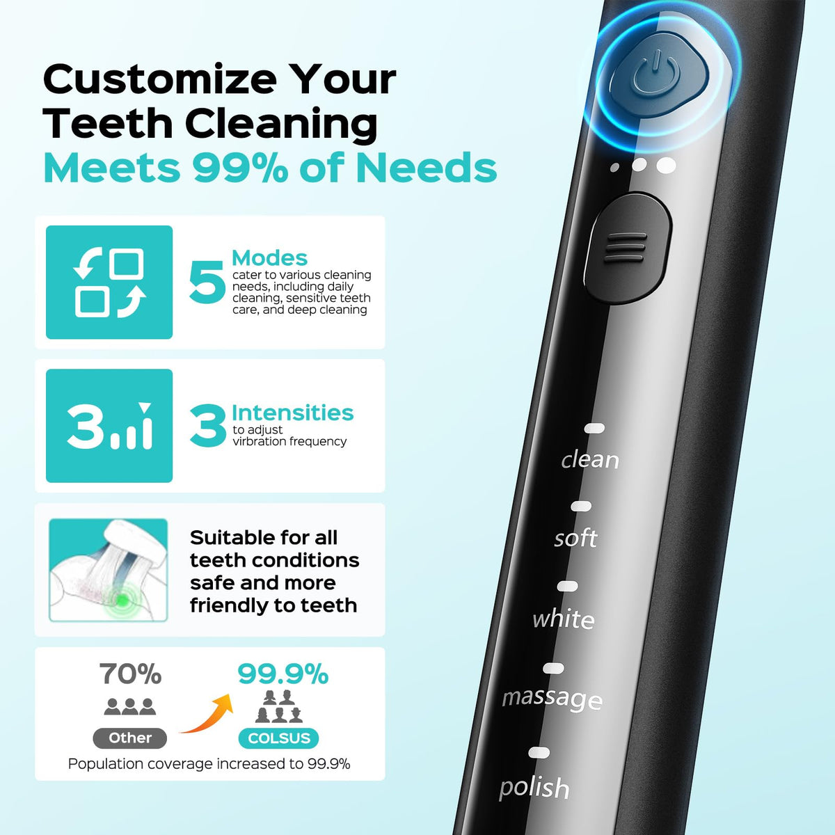 Electric Toothbrush 2PCS Black Pink H504