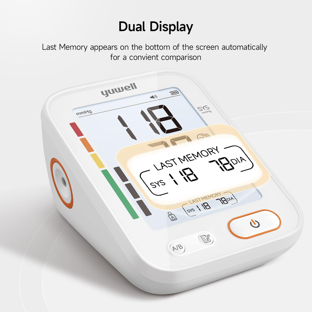 Upper Arm Blood Pressure Monitor with Adjustable Arm Cuff and Backlit Display I820061