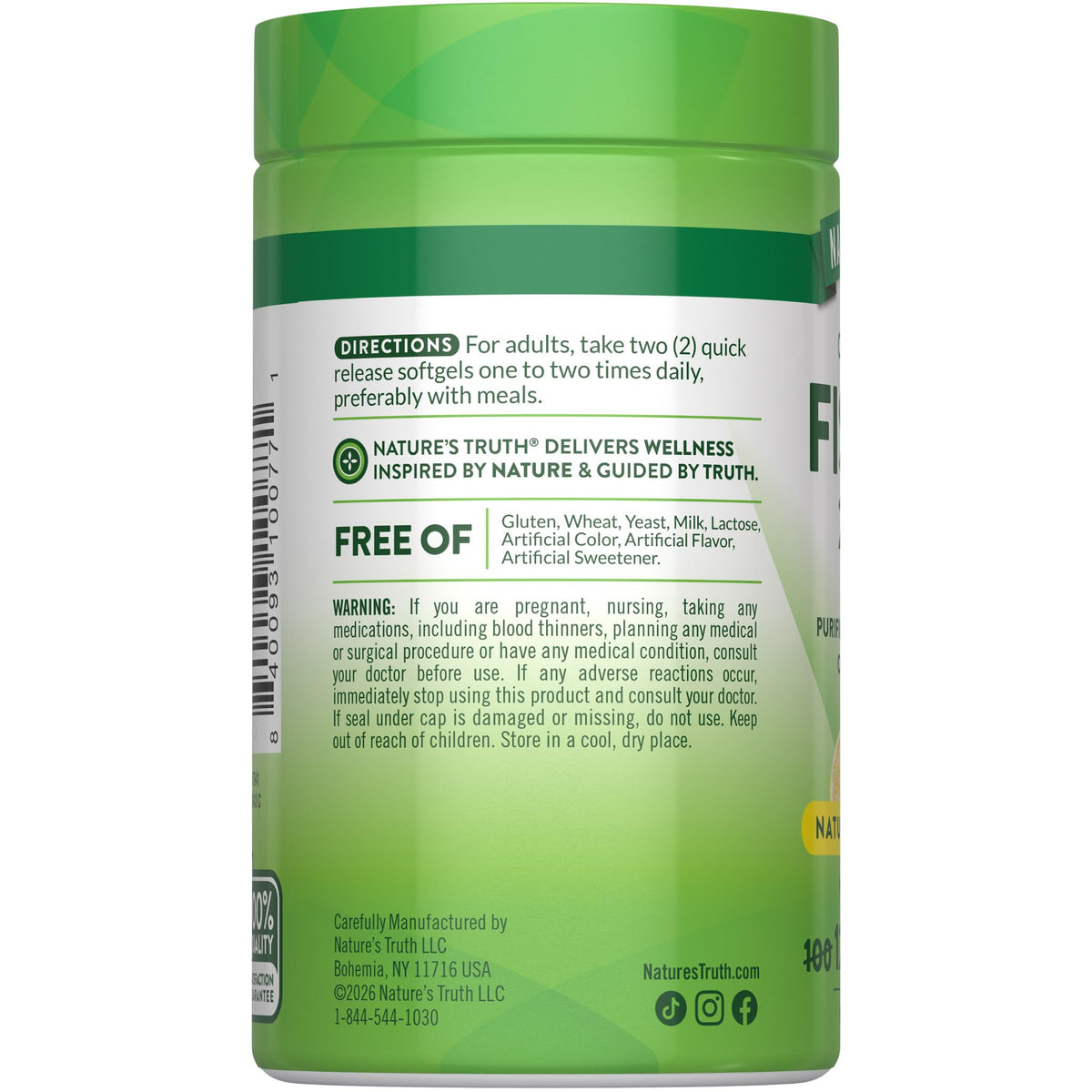 Fish Oil 2400mg 120 Softgels H387