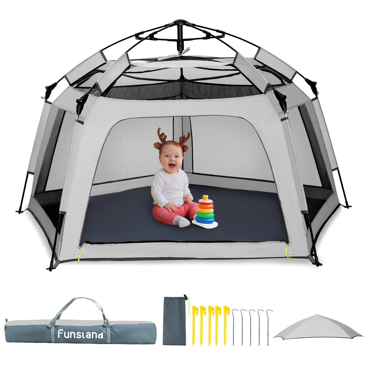 Pop-up Play Tent with Canopy Travel Bag L2210