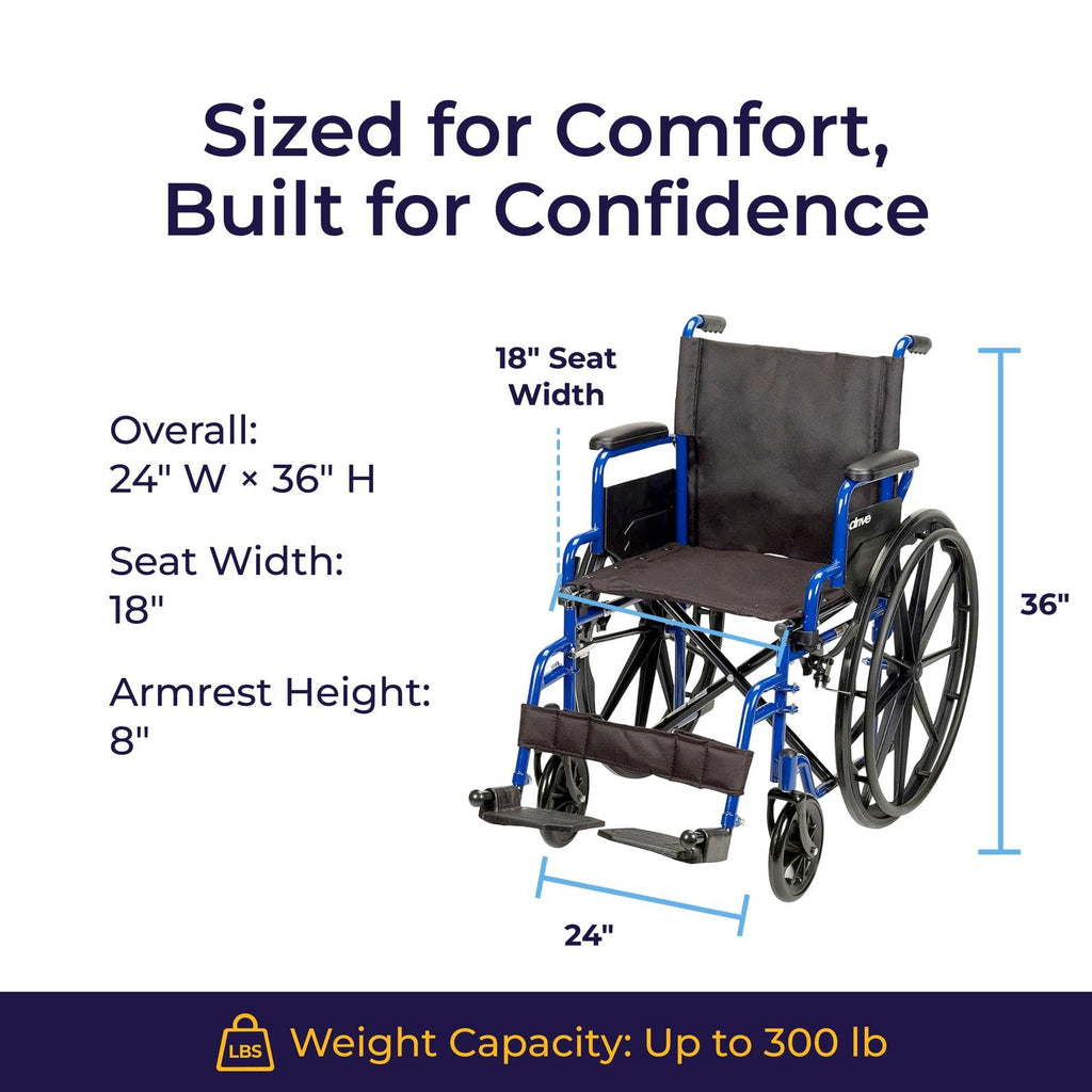 Blue Streak Lightweight Wheelchair J1928
