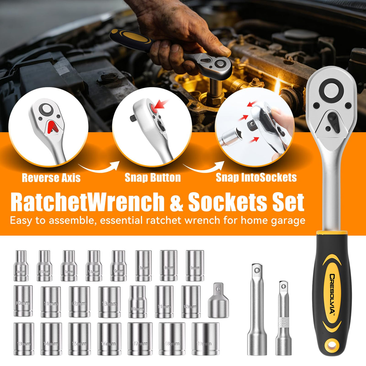 199 Piece Tool Kit with Socket Wrench Tool Box Case I25655