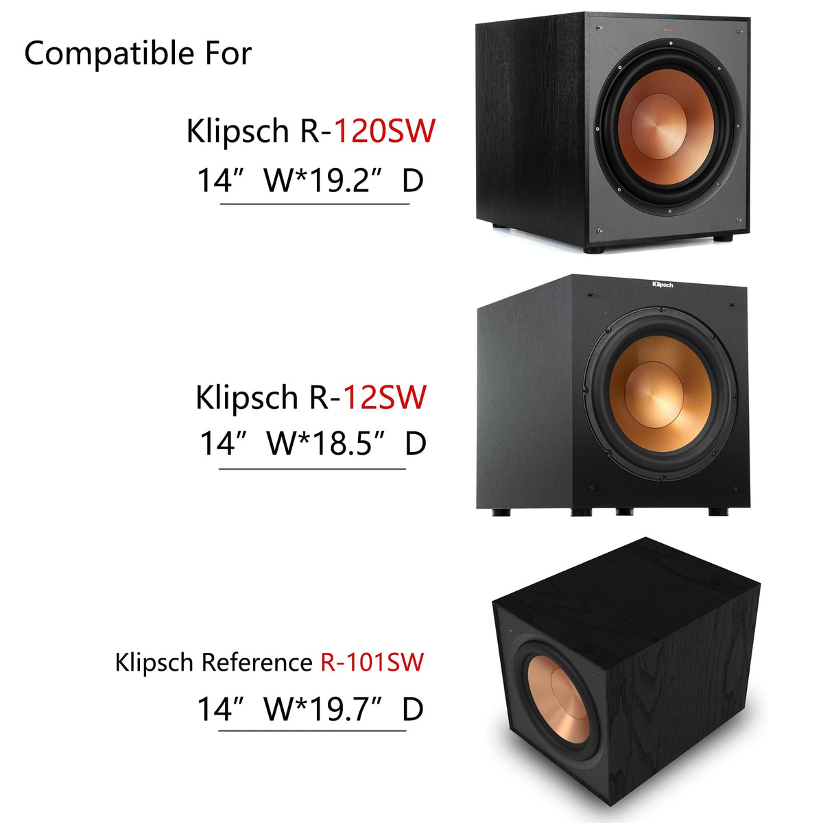 Subwoofer Stand 14" W×19.7" D G4034
