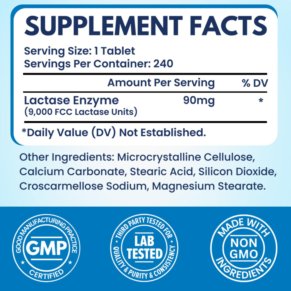 Lactase Enzyme 240 Tablets U59876