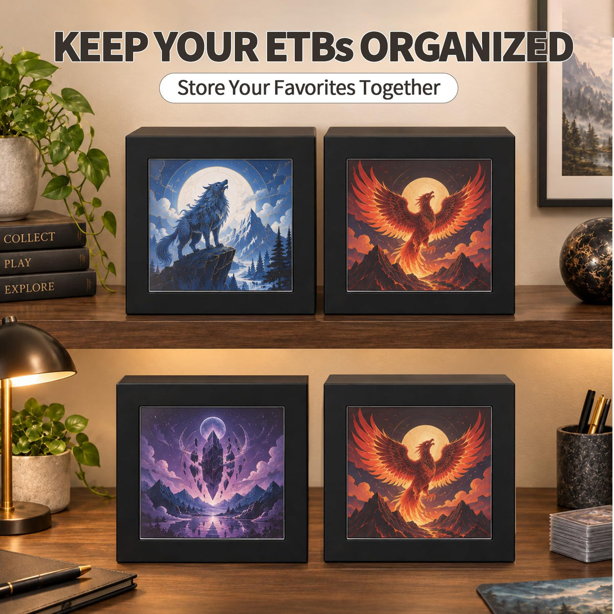 Black Cardboard Magnetic Display Box 4 Pack I839768