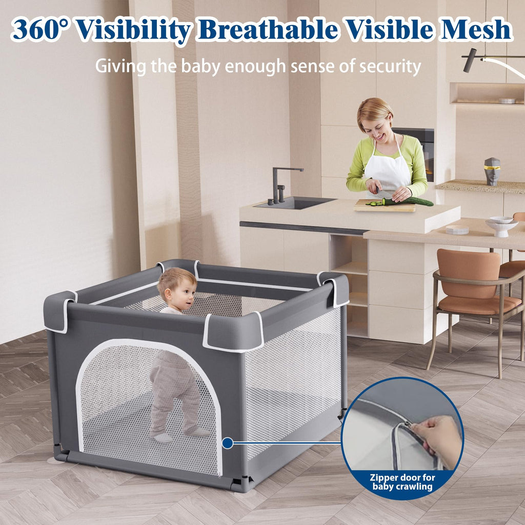 Small Playpen for Babies and Toddlers, 36"x36" Mesh S77370