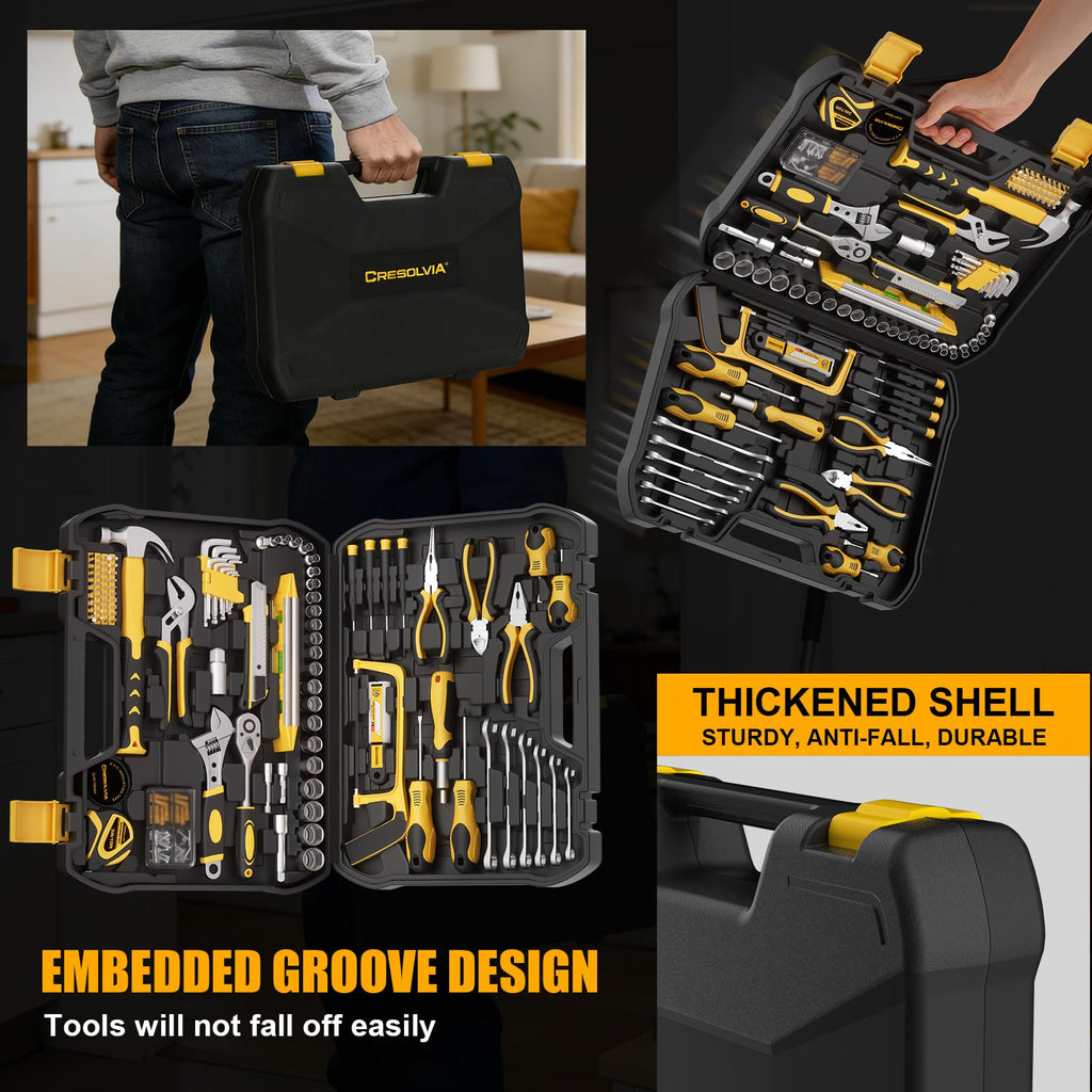 199 Piece Tool Kit with Socket Wrench Tool Box Case I25655