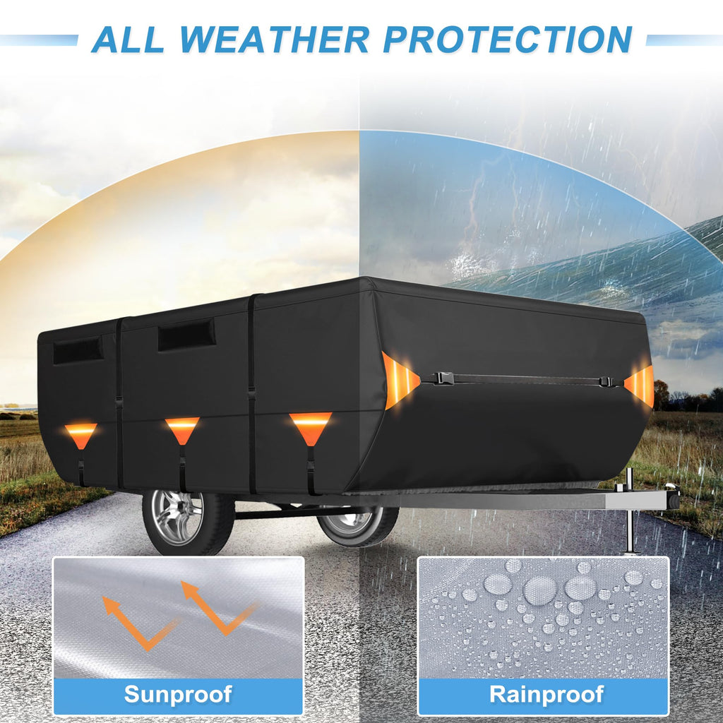 14ft-16ft Heavy Duty Oxford Waterproof Pop-Up Camper Cover V375195